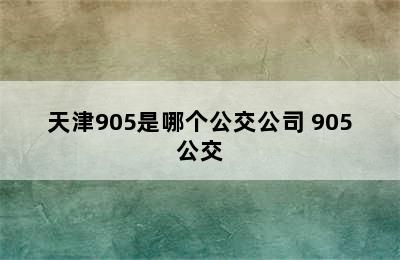 天津905是哪个公交公司 905公交